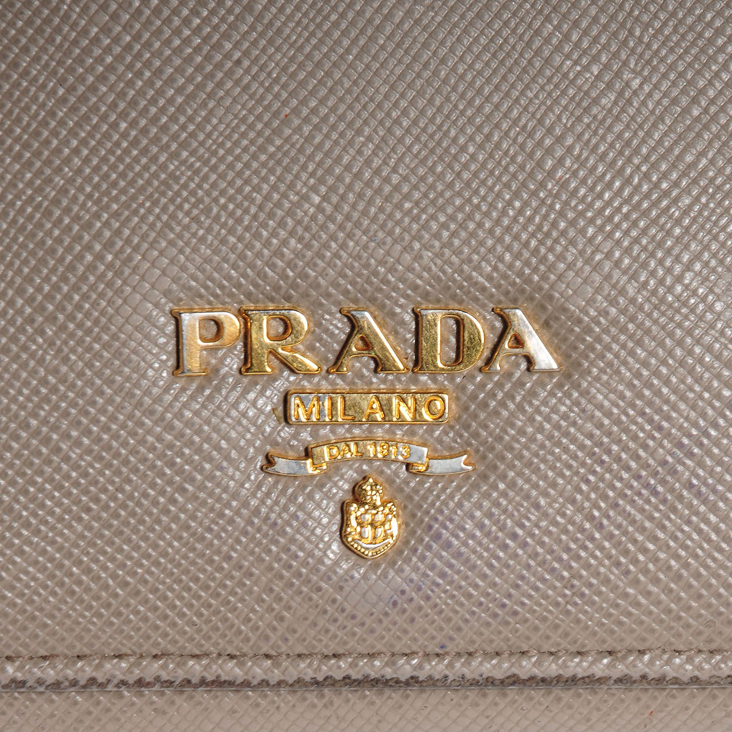 Prada Saffiano Metal Continental Flap Wallet Pomice 9 of 9