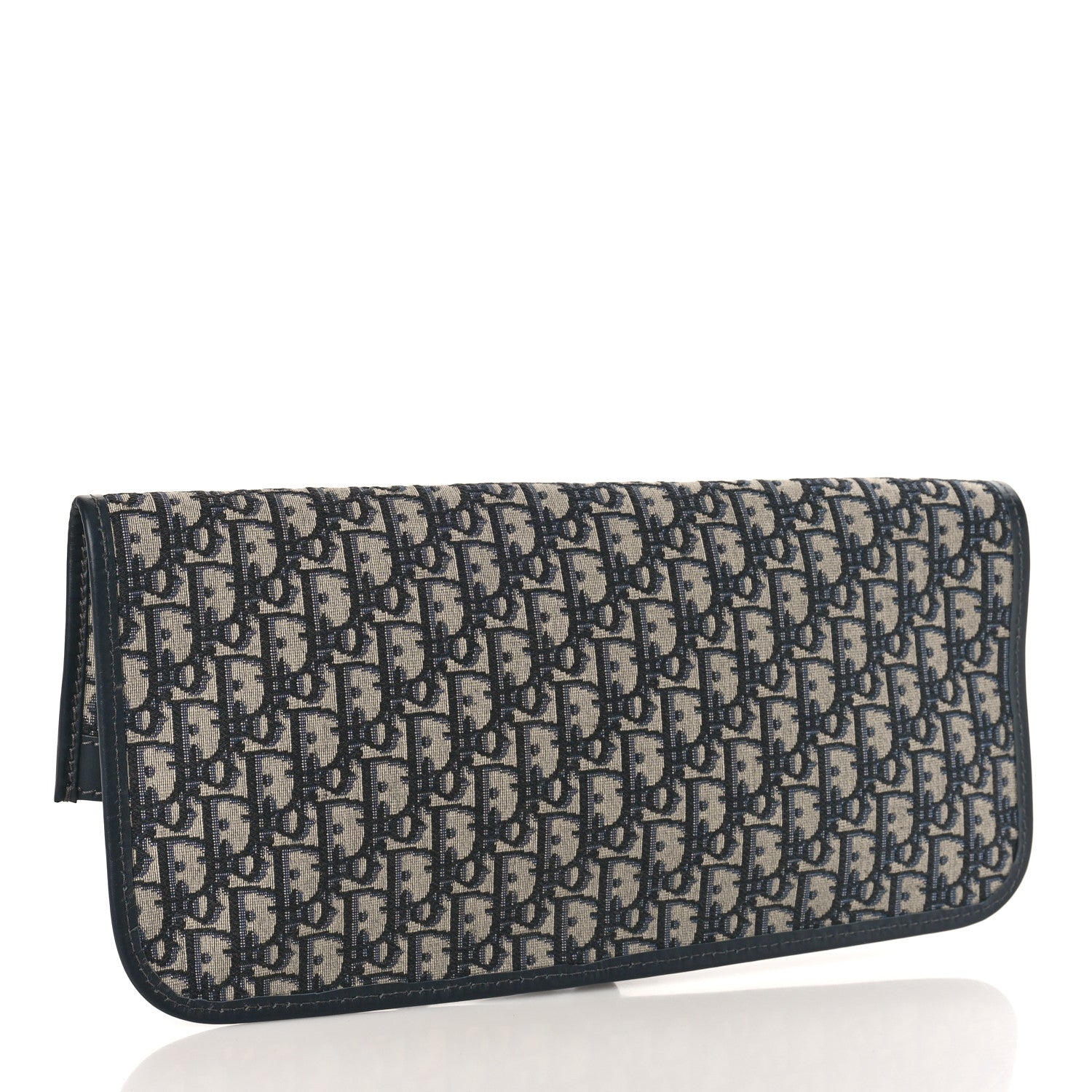 Christian Dior Oblique Fold Over Clutch Blue 3 of 8