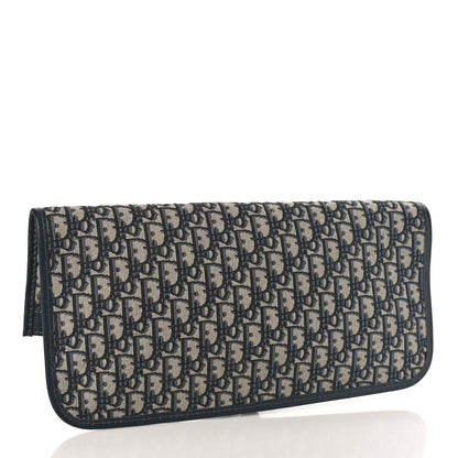 Christian Dior Oblique Fold Over Clutch Blue 3 of 8