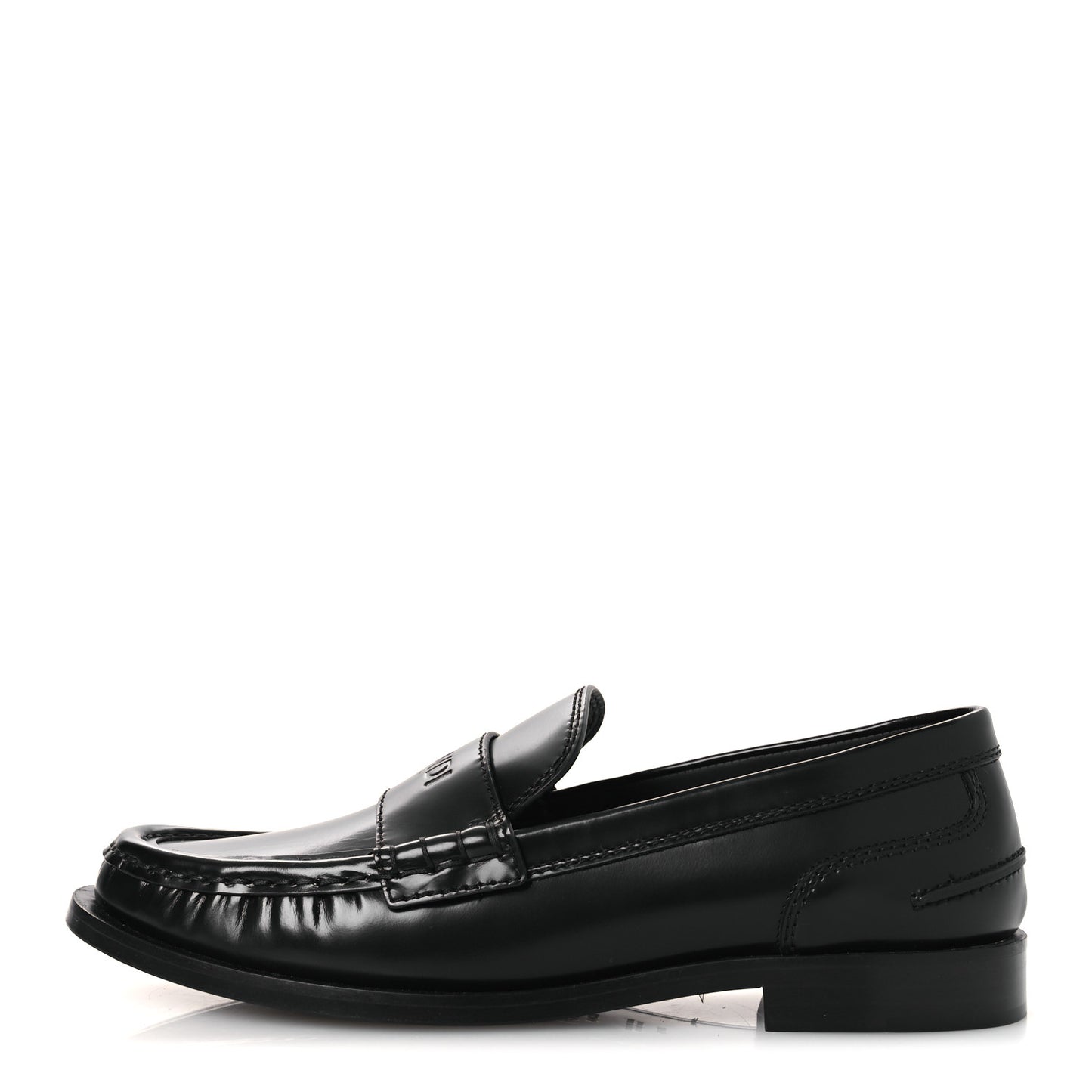 Vitello Logo Loafers 39.5 Black