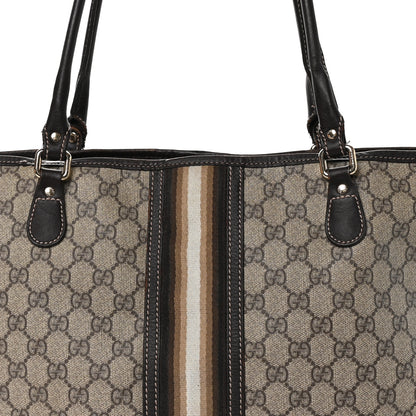 Gucci GG Plus Monogram Web Tote Dark Brown 8 of 13