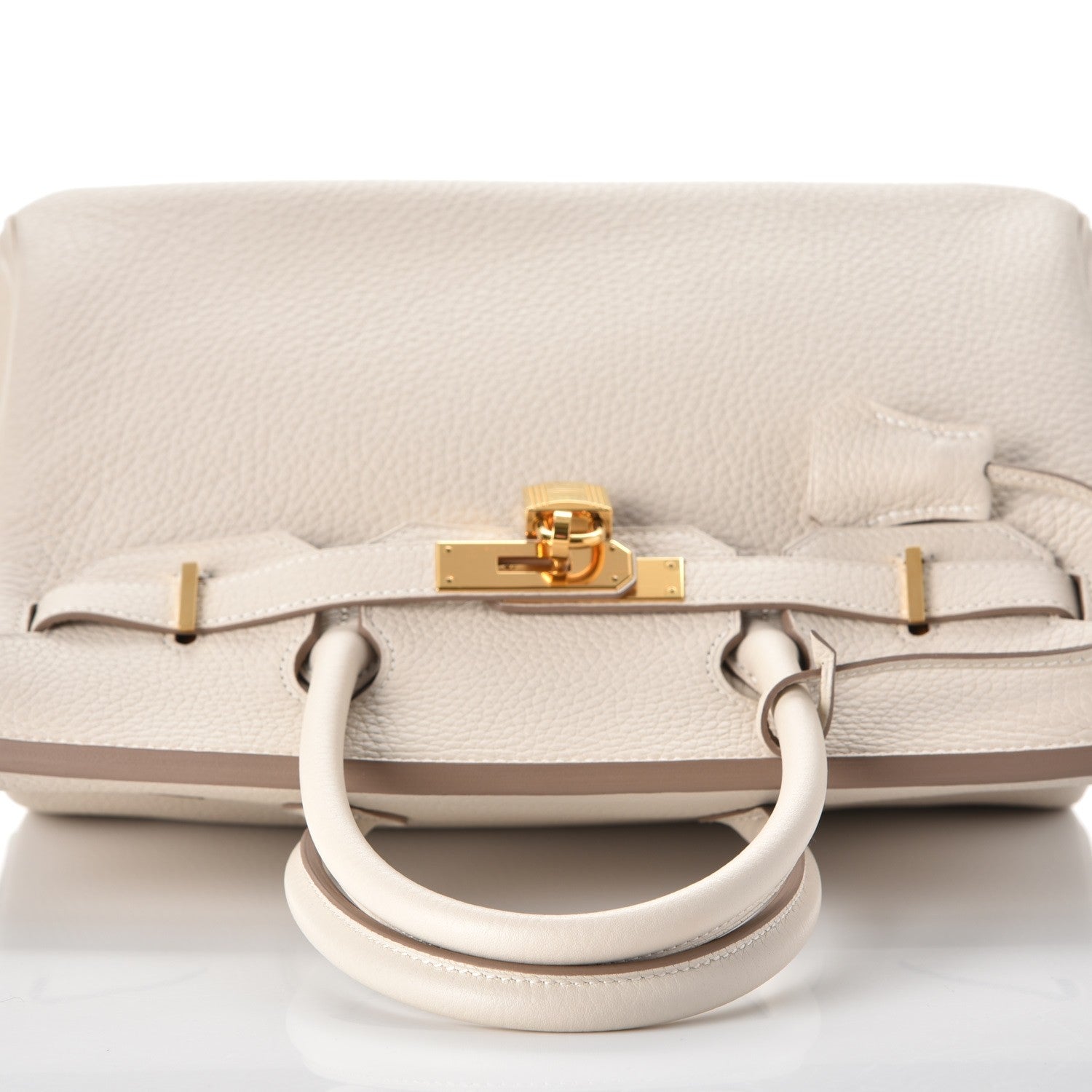 Hermes Taurillon Clemence Birkin 30 Craie 24 of 38