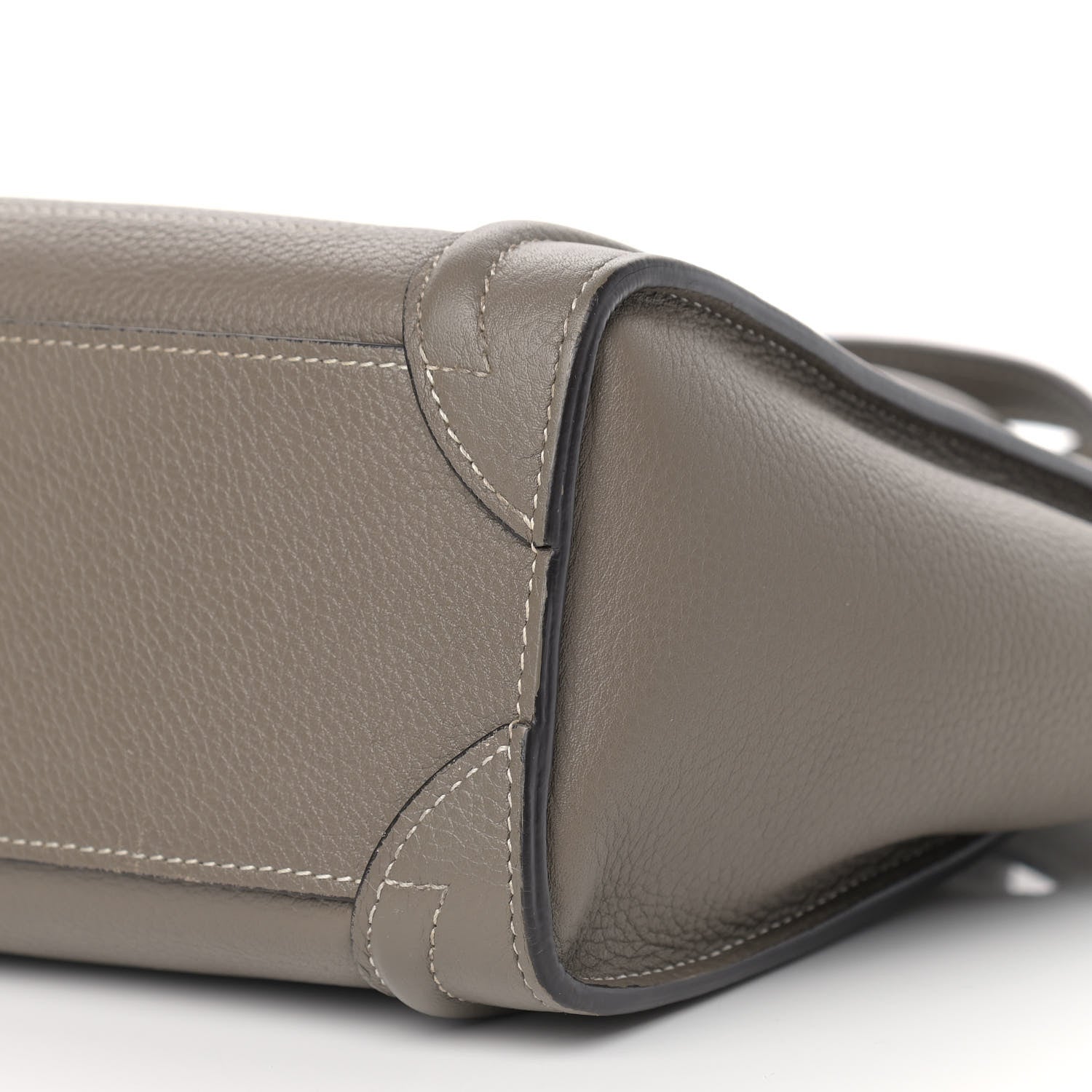 Celine Drummed Calfskin Nano Luggage Souris 9 of 12