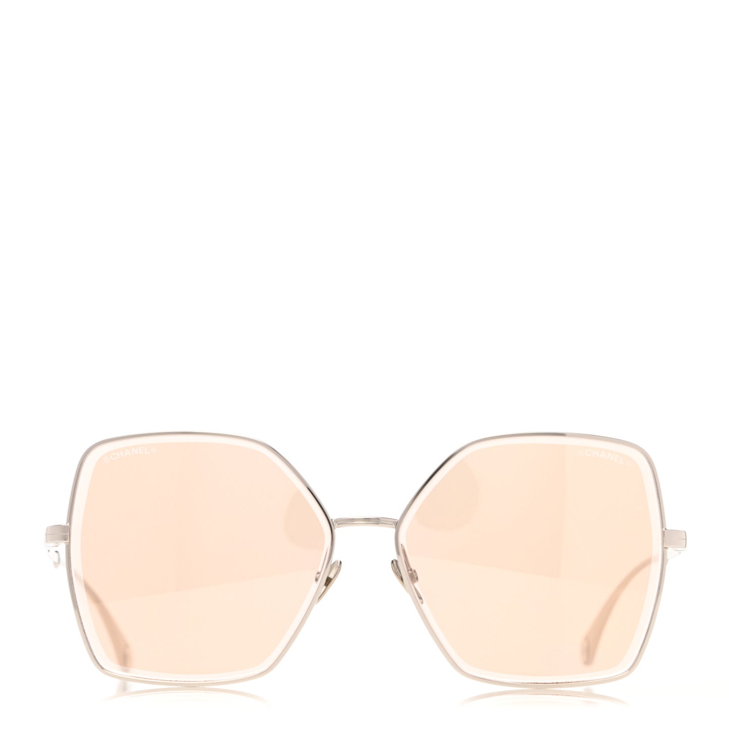 Metal Butterfly Removable Pearl Chain Sunglasses 4262 Pink