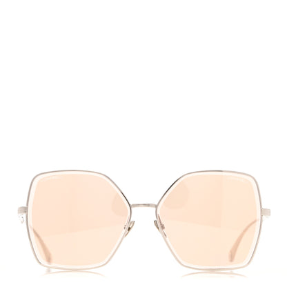Chanel Metal Butterfly Removable Pearl Chain Sunglasses 4262 Pink 3 of 12