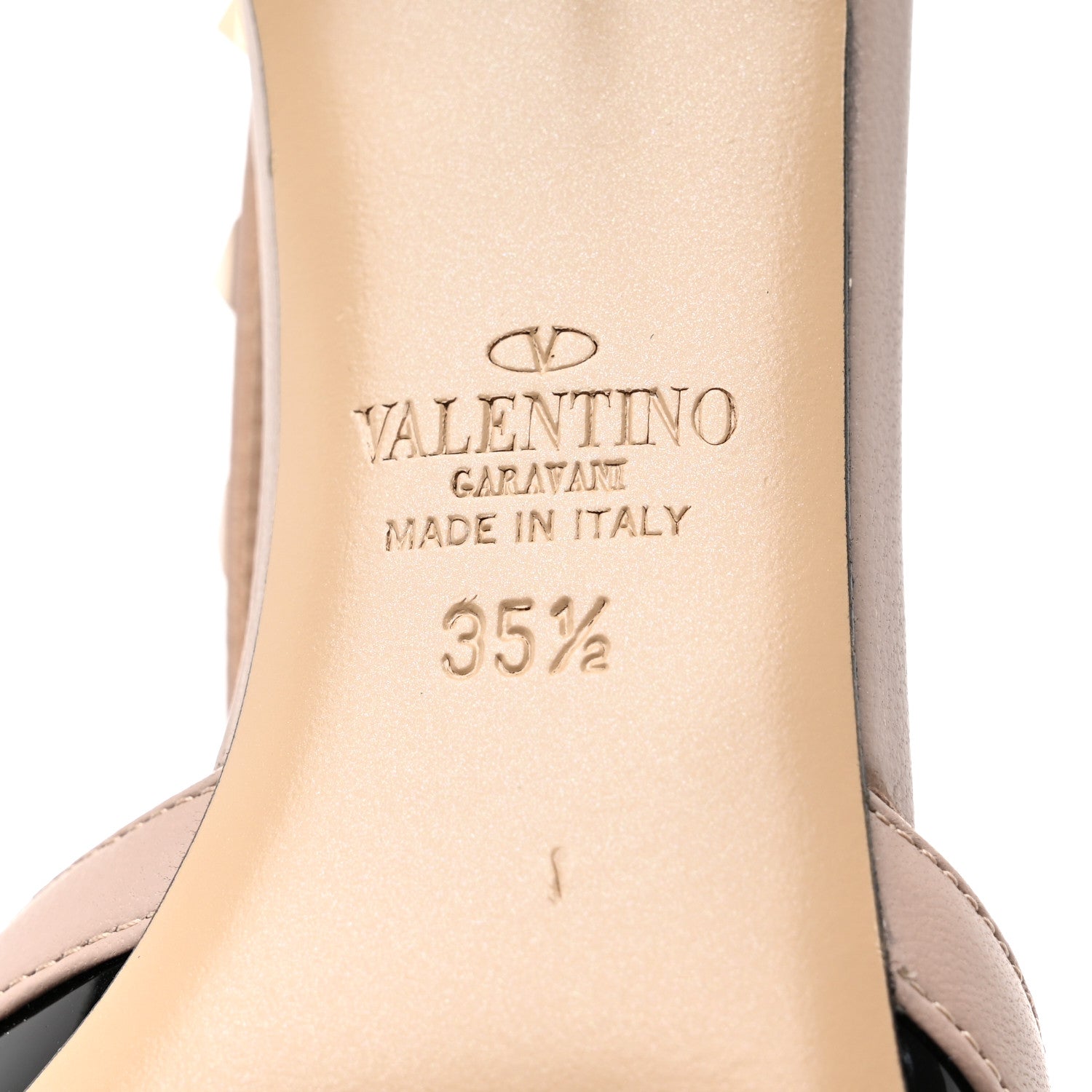 Valentino Garavani Patent Rockstud Cross Strap D'Orsay 55mm Pumps 35.5 Black Poudre 8 of 8