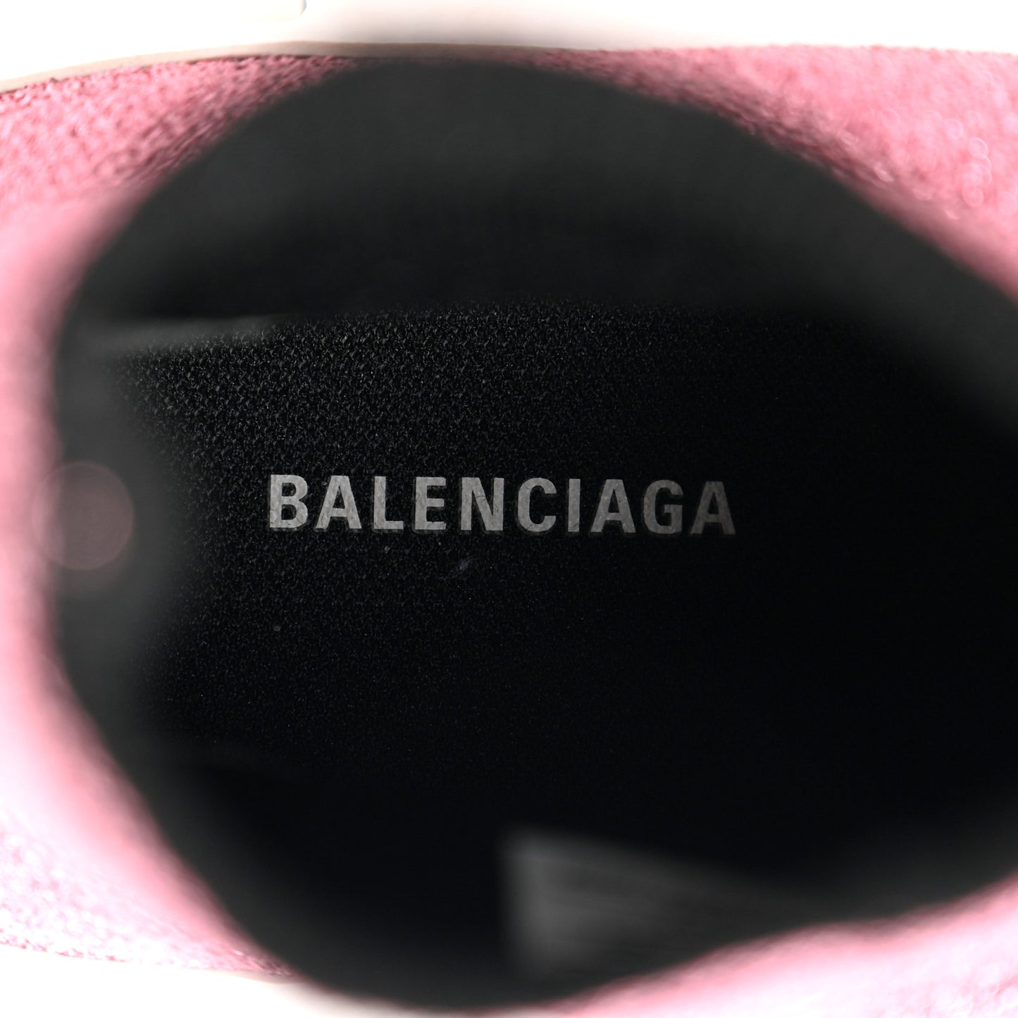 Laminated Knit Bi-Color Sole Womens Speed Sneakers 38 Pink White Black
