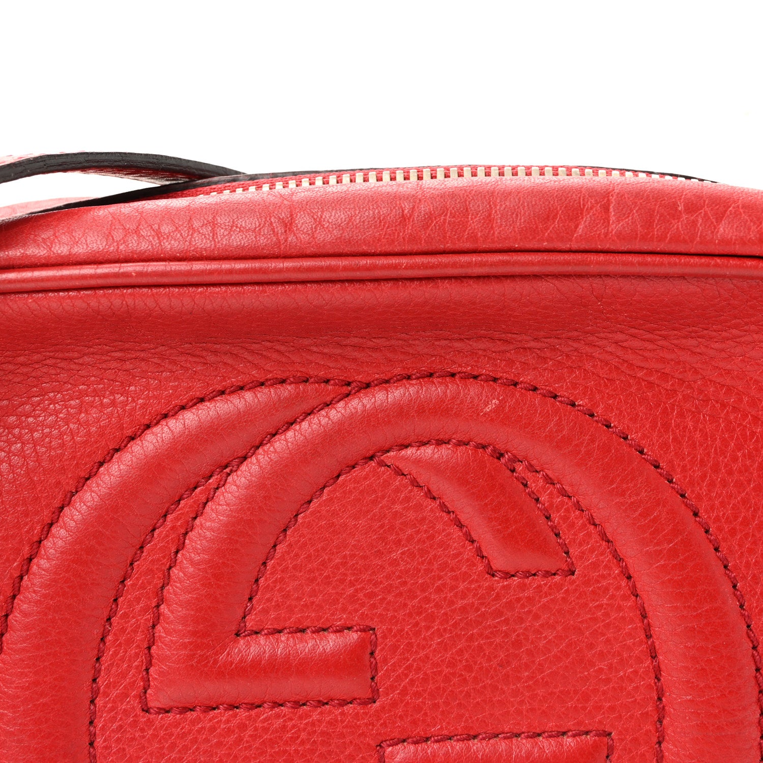 Gucci Pebbled Calfskin Small Soho Disco Bag Tabasco Red 1820422