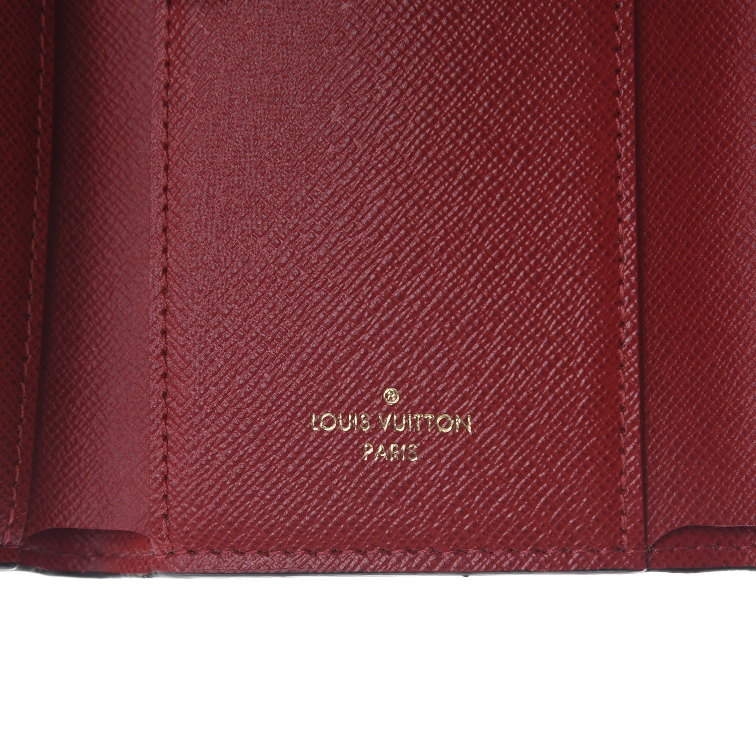 Louis Vuitton Damier Ebene Victorine Wallet Red 5 of 8