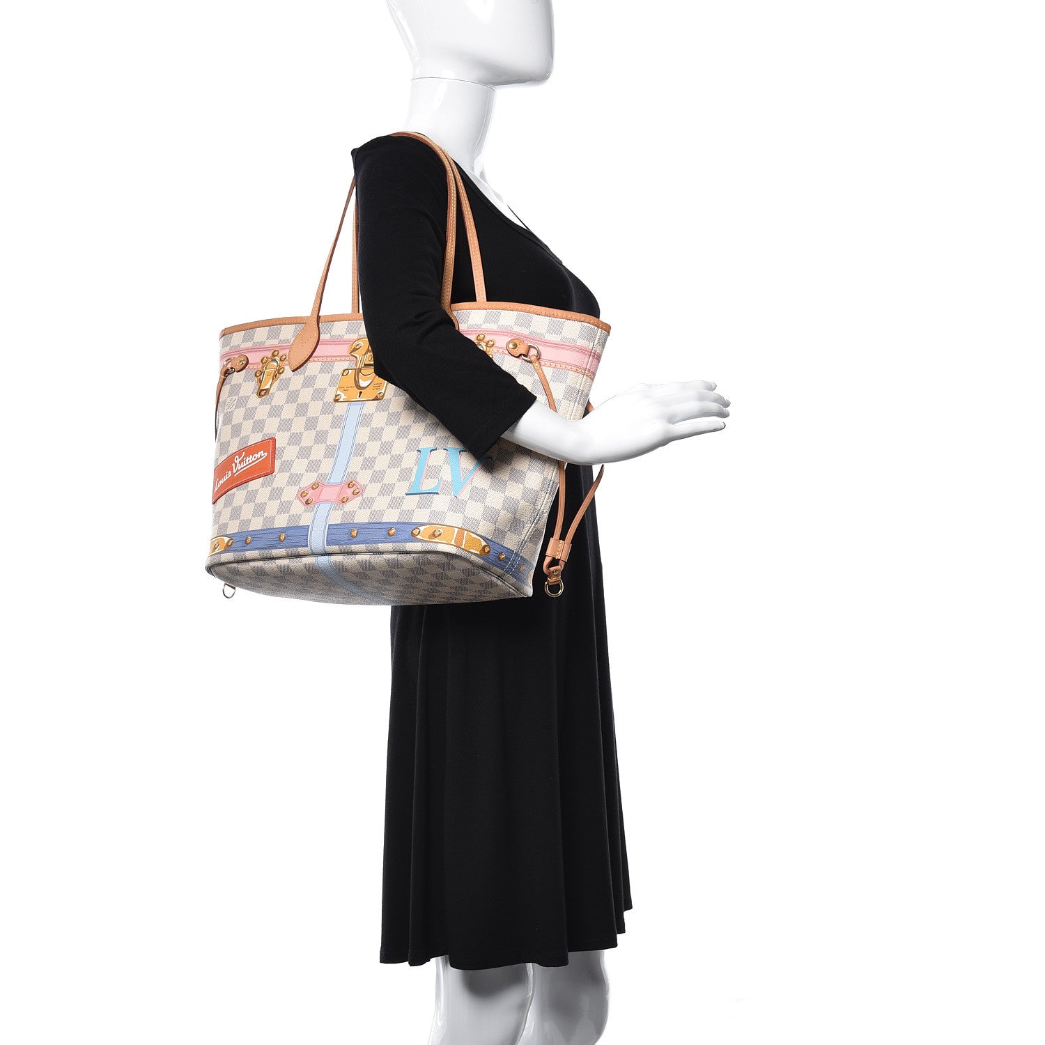 Louis Vuitton Damier Azur Summer Trunks Neo Neverfull MM 2 of 19