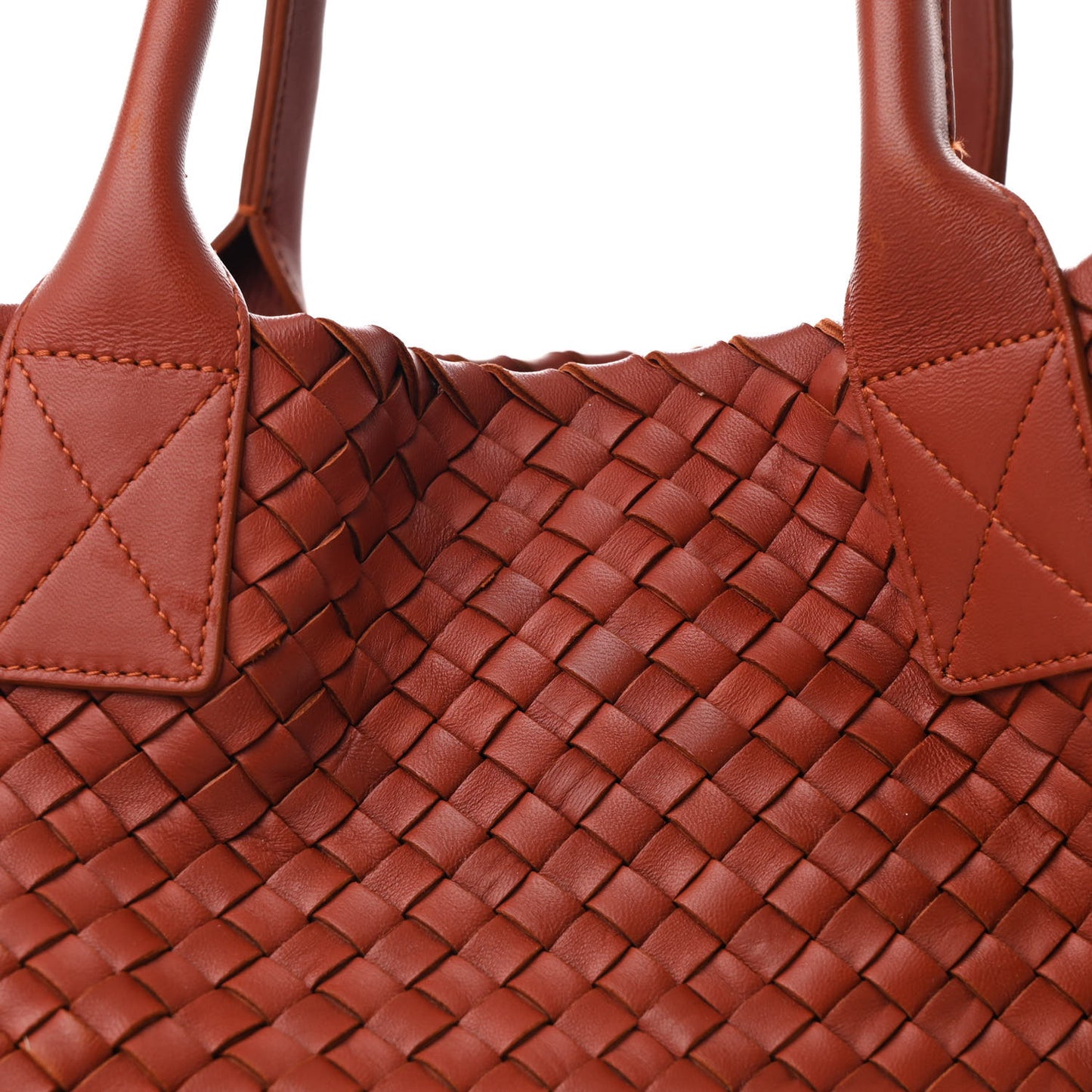 Lambskin Intreccio Medium Cabat Rust