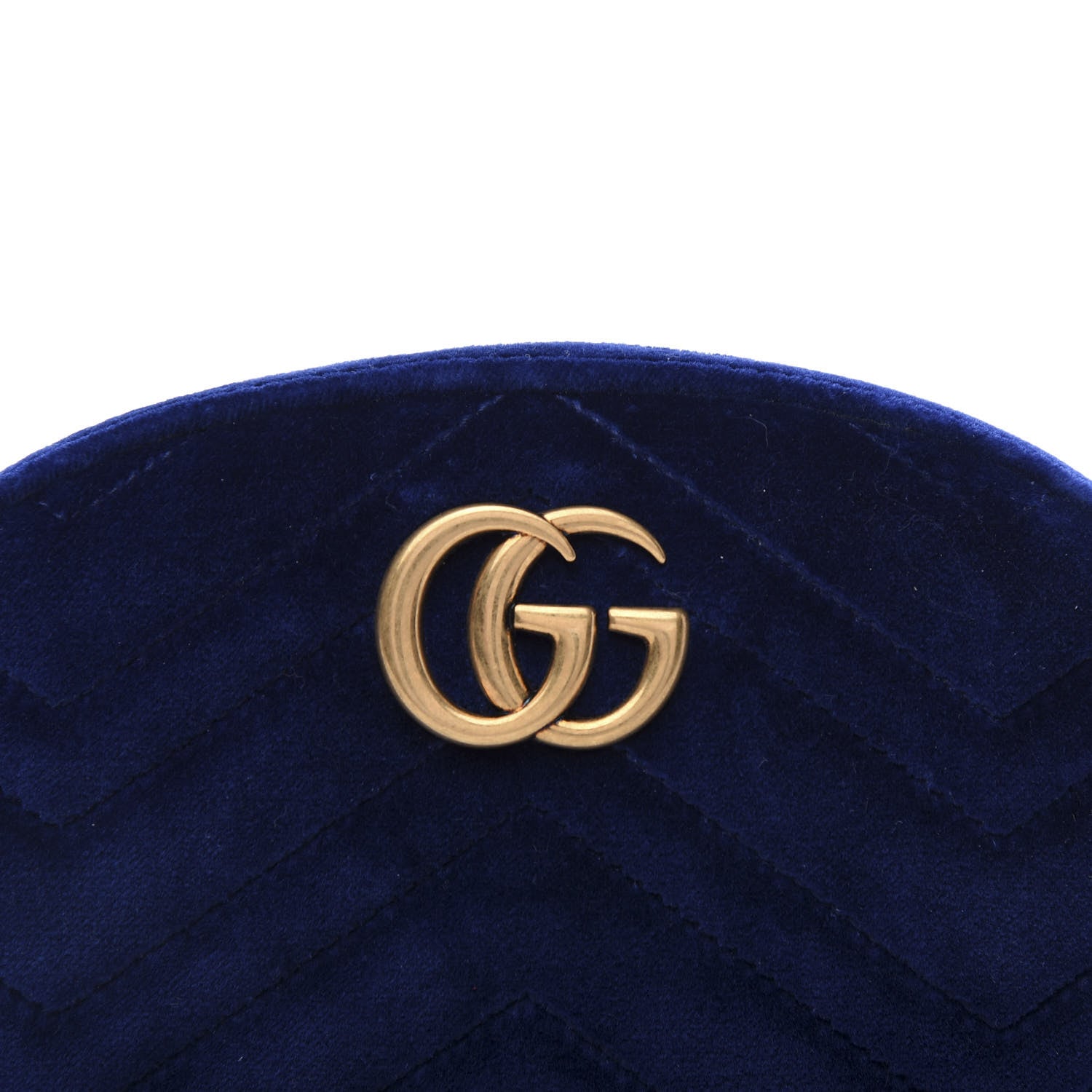 Gucci Velvet Matelasse GG Marmont Belt Bag 95 38 Cobalt Blue 12 of 12