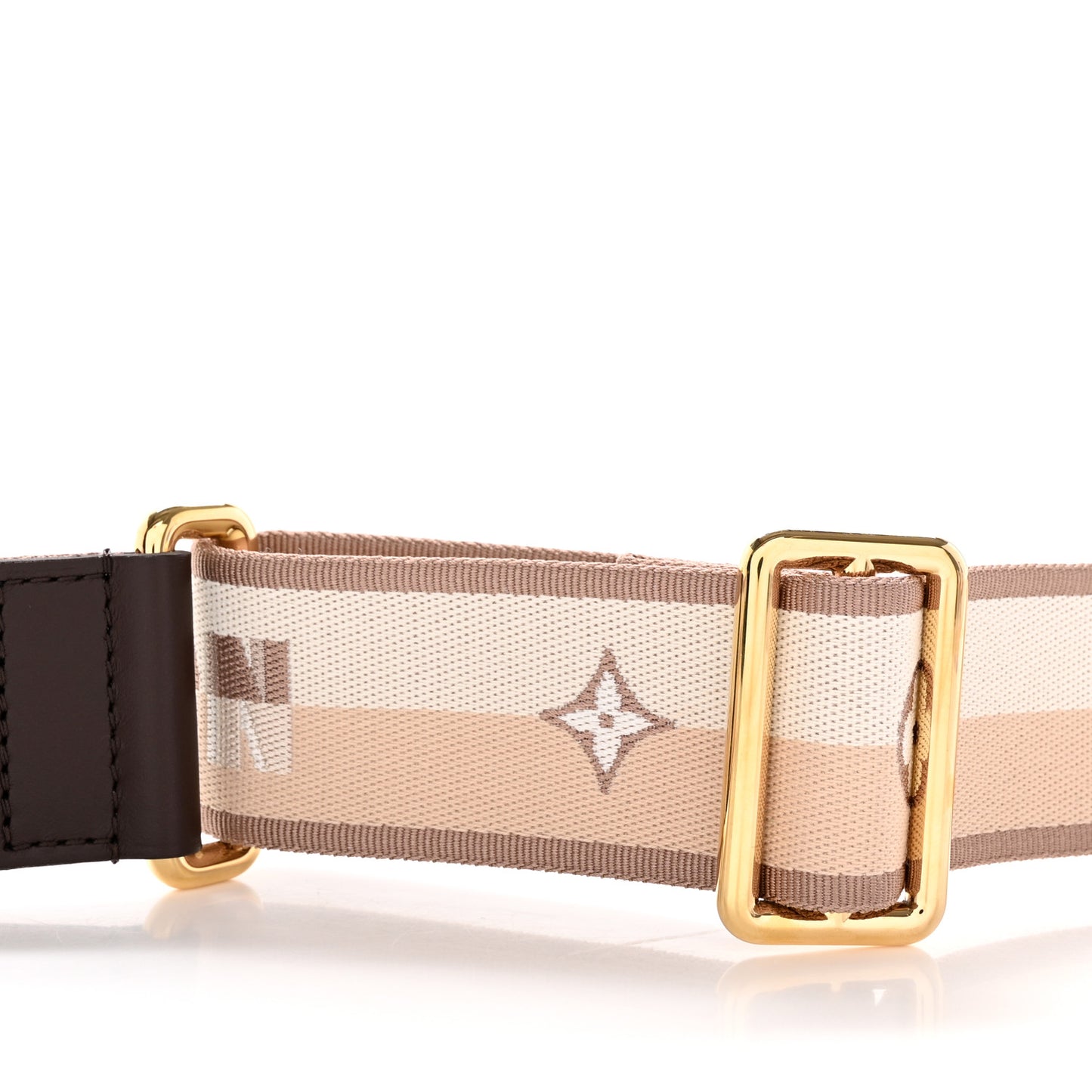 Jacquard Speedy Bandouliere 20 Shoulder Strap Beige Brown