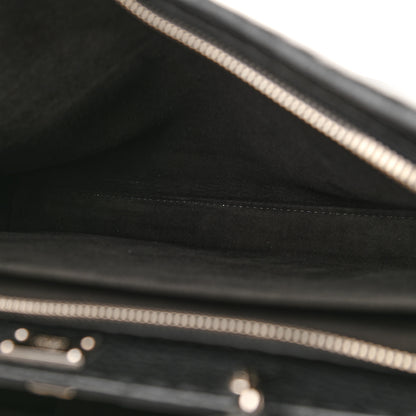 Fendi Cuoio Romano Selleria Fendi Stamp Patch Large Mens Peekaboo Iconic Essential Satchel Black Grigio 6 of 10