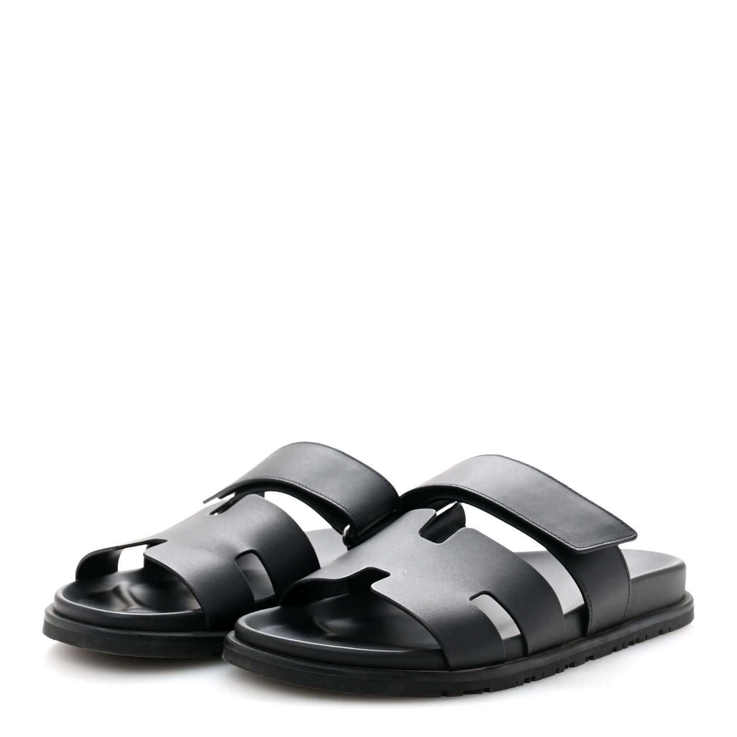 Hermes Calfskin Womens Chypre Sandals 40 Black 4 of 10