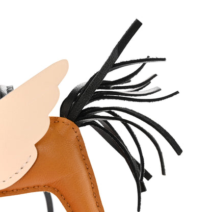 Hermes Milo Lambskin Grigri Rodeo Pegase Horse Bag Charm PM Sesame Black Nata 6 of 7