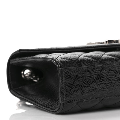Saint Laurent Grain De Poudre Textured Mixed Matelasse Triquilt Small Monogram Satchel Black 6 of 9