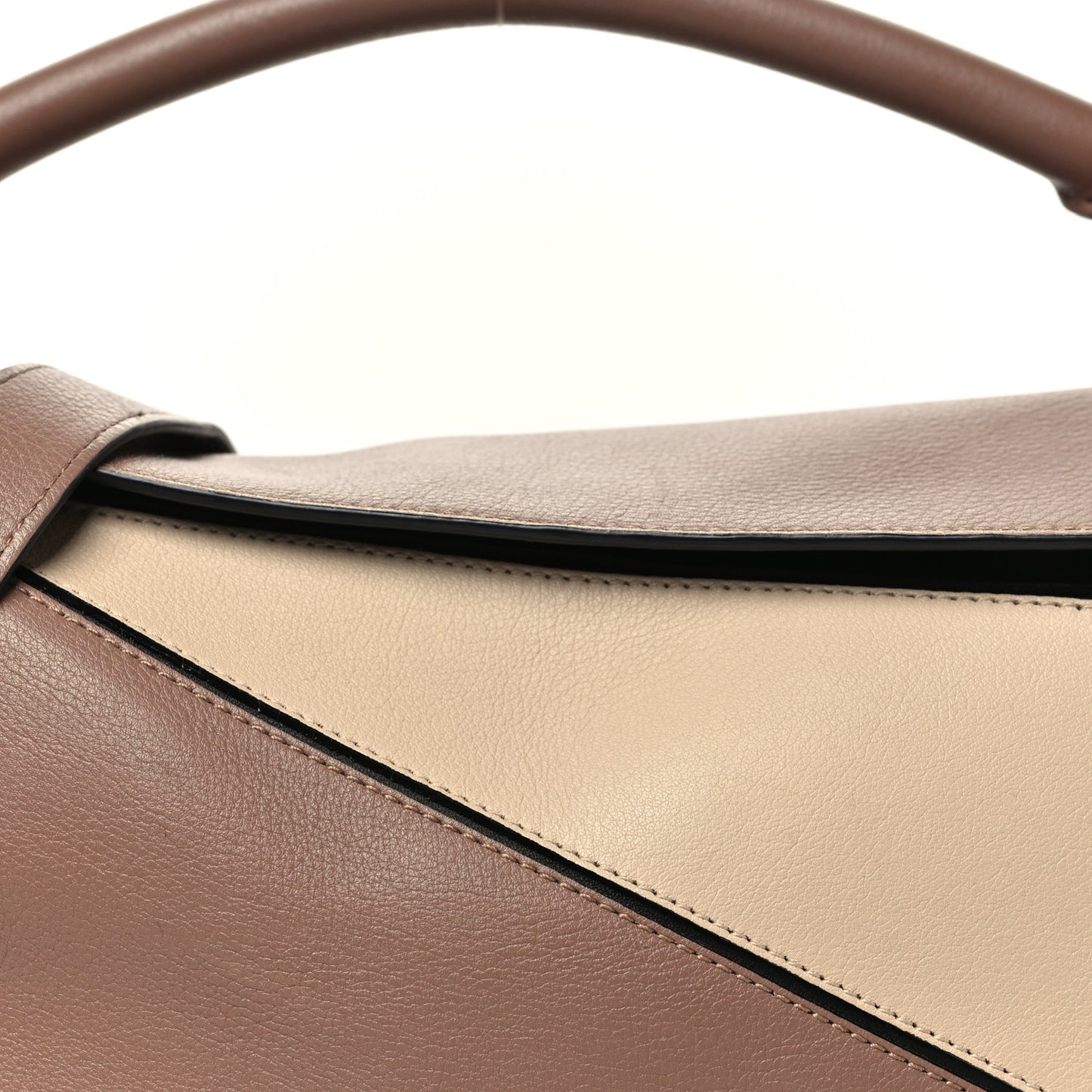 Calfskin Medium Puzzle Bag Sand Hazelnut Ash