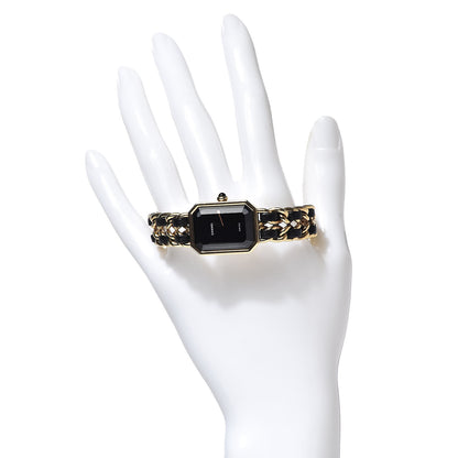 Chanel Stainless Steel Lambskin 20mm Chain Premiere Quartz Watch Gold L 2 of 6