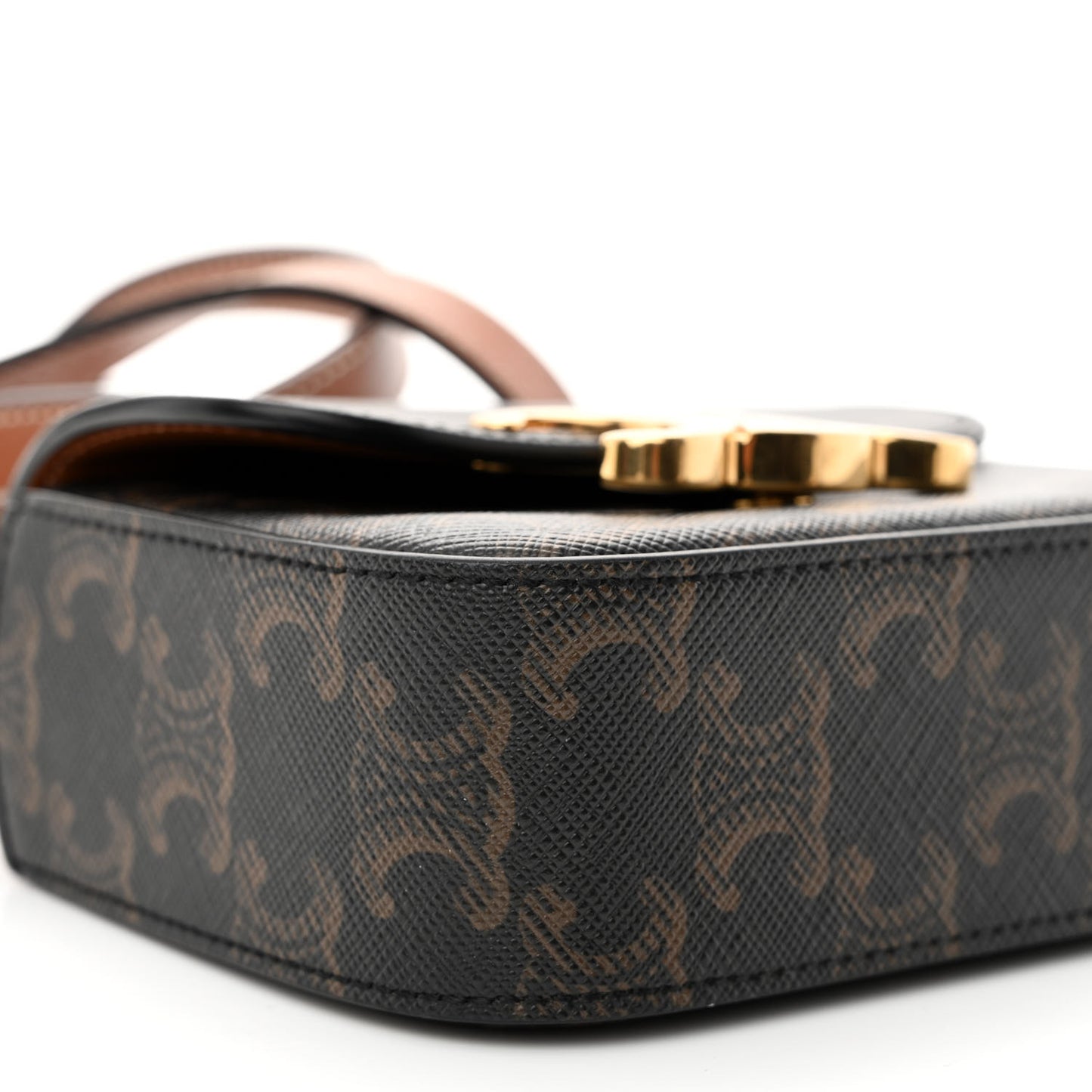 Triomphe Canvas Calfskin Mini Claude Tan