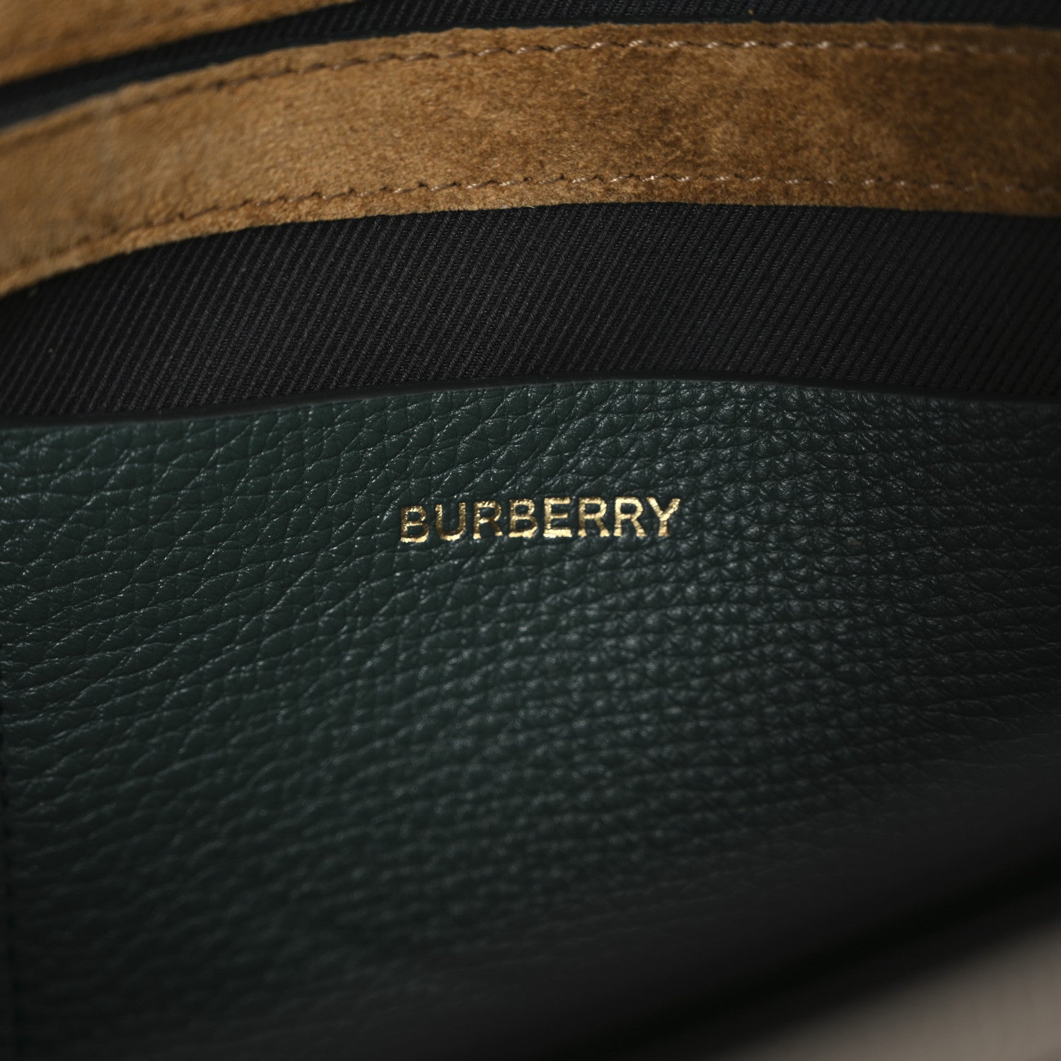 Burberry Derby Calfskin House Check Small Macken Crossbody Bag Dark Bottle Green 6 of 10