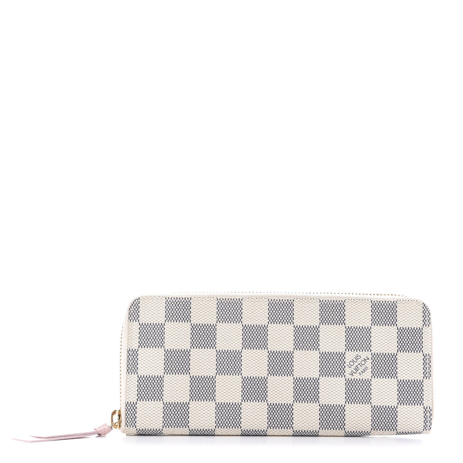 Louis Vuitton Damier Azur Clemence Wallet Rose Ballerine 1 of 8