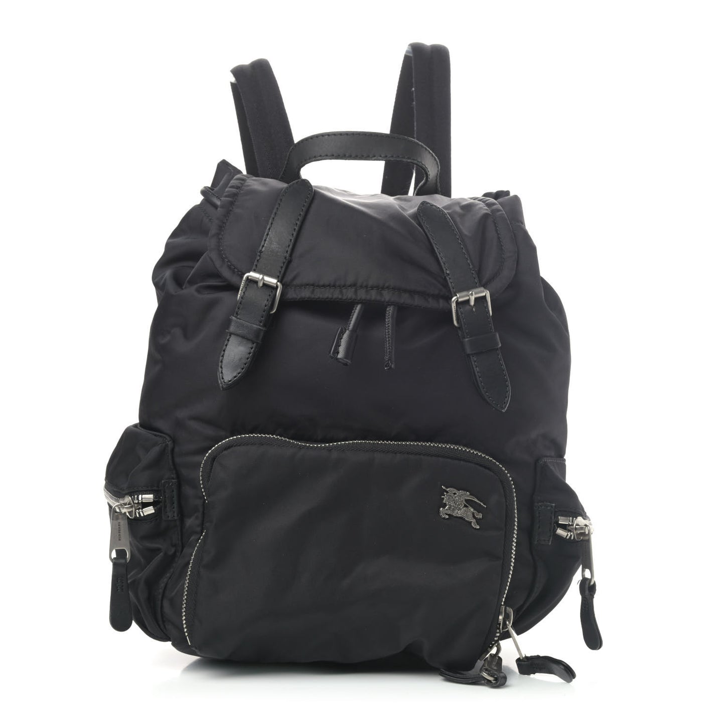Nylon Puffer Medium Rucksack Backpack Black