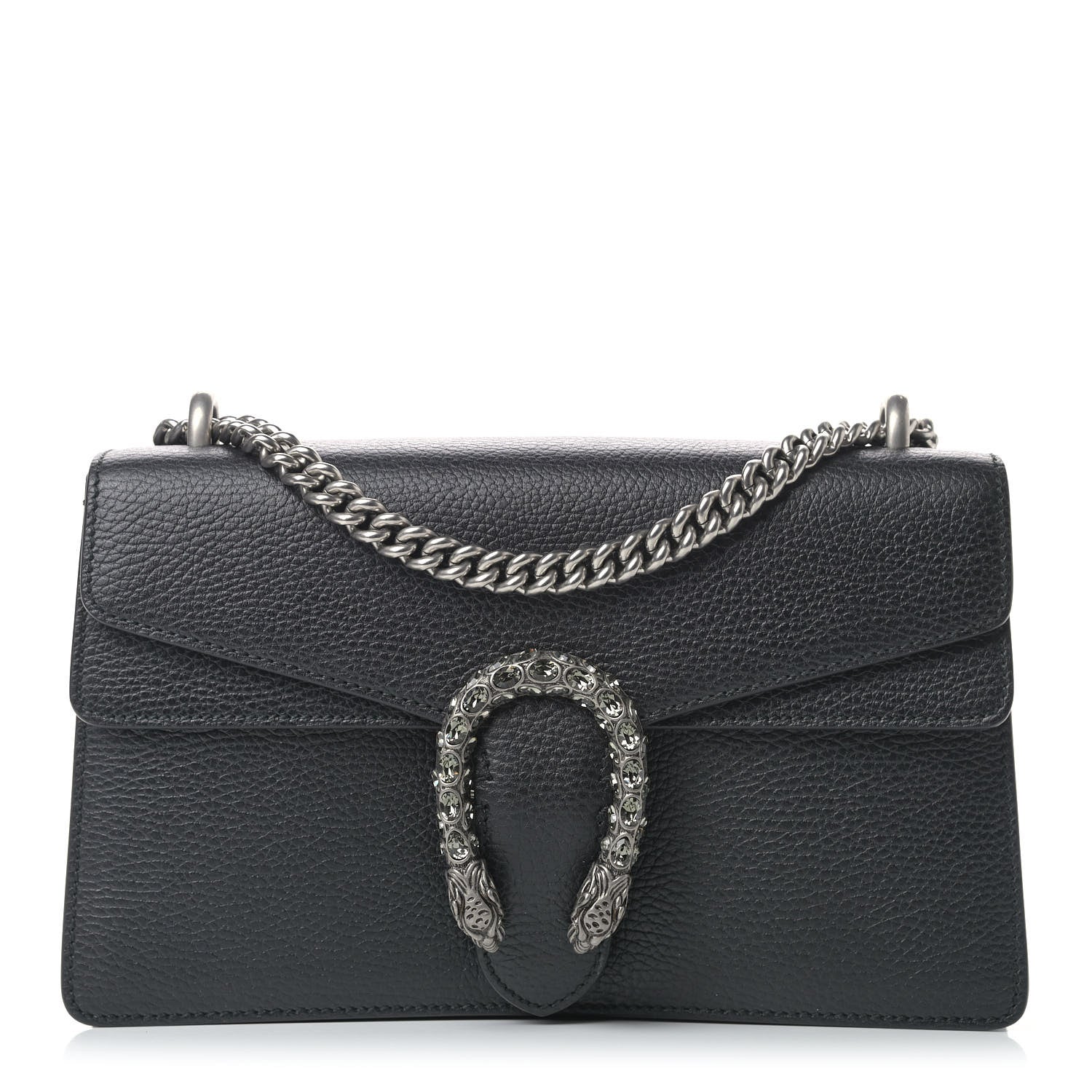 Gucci Pebbled Calfskin Small Dionysus Shoulder Bag Black 1 of 9