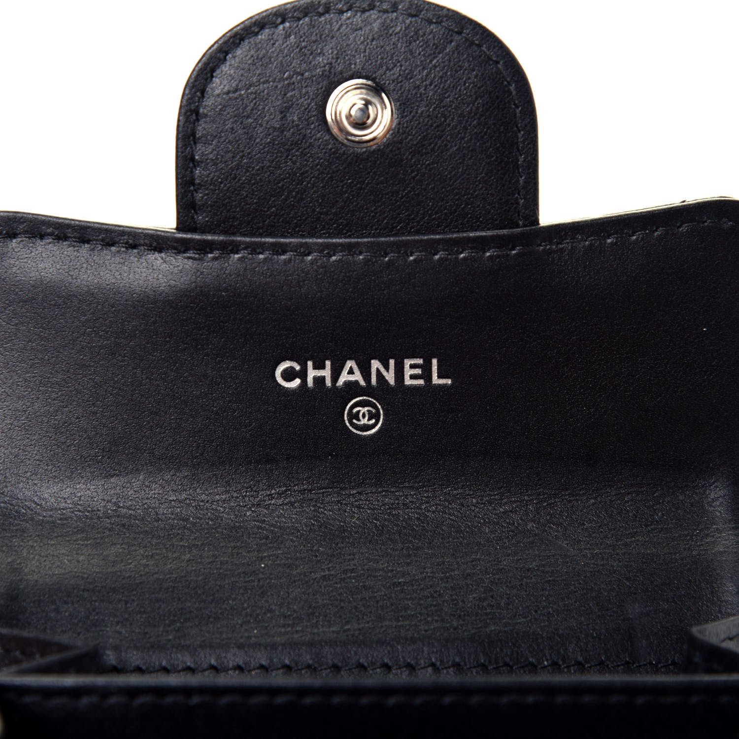 Chanel Aged Calfskin Chevron Quilted Reissue Card Holder Wallet So Black 6 of 7