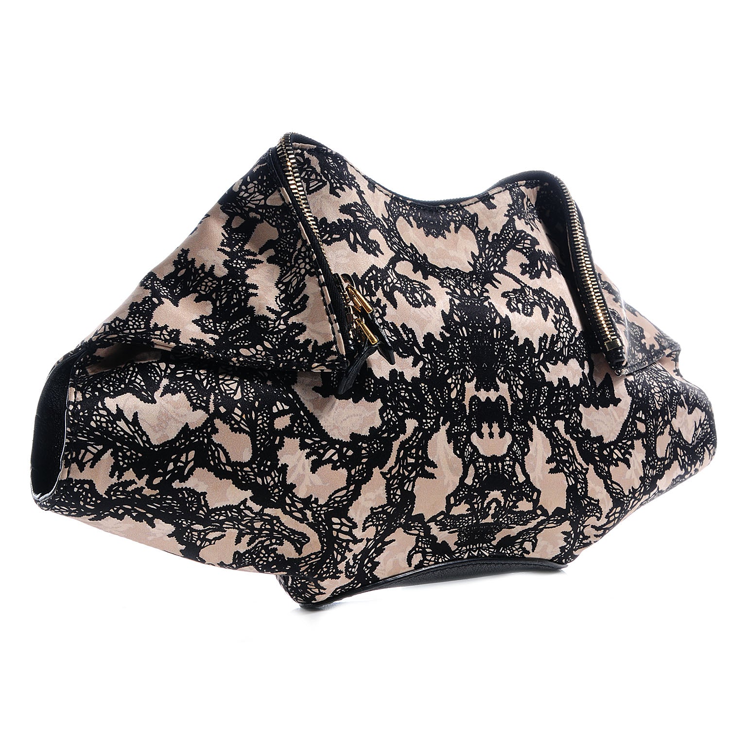 Alexander McQueen Silk De Manta Lace Print Clutch 3 of 7