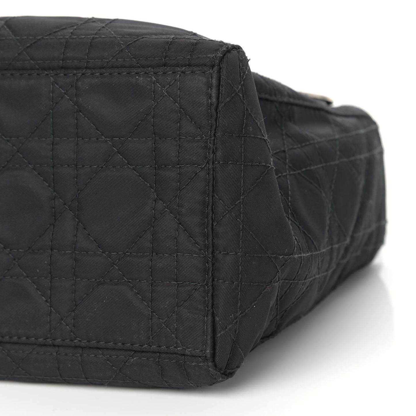 Nylon Cannage Medium Lady Dior Black