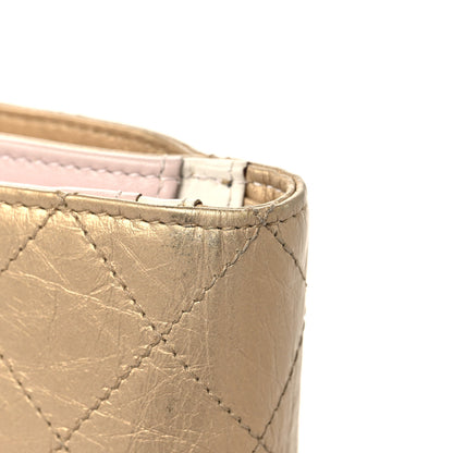 Chanel Metallic Calfskin Quilted Brilliant Zipped Pocket Wallet Gold 11 of 11