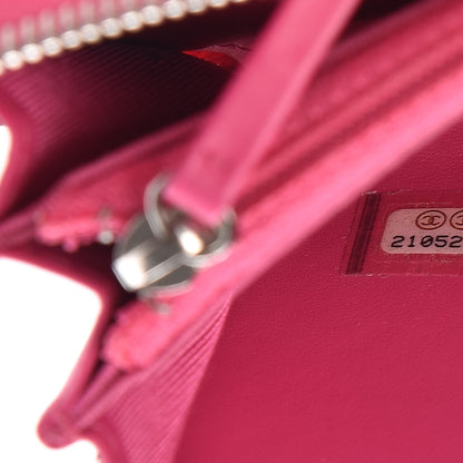 Chanel Caviar Quilted Small Zip Around Wallet Pink 8 of 10