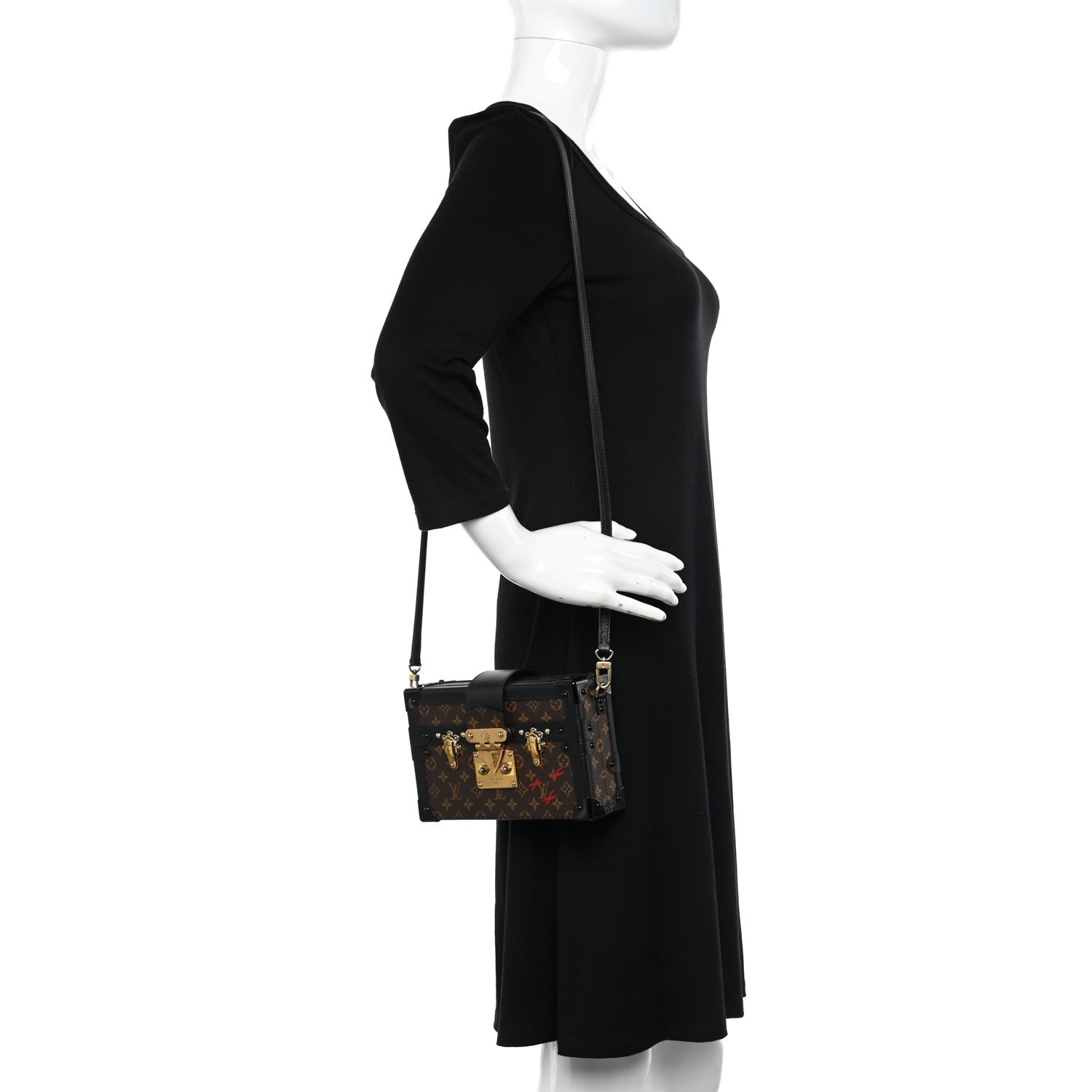 Louis Vuitton Monogram Petite Malle Black 2 of 11