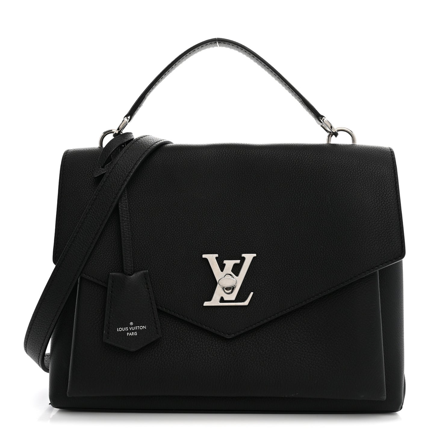 Soft Calfskin My Lockme Top Handle Black