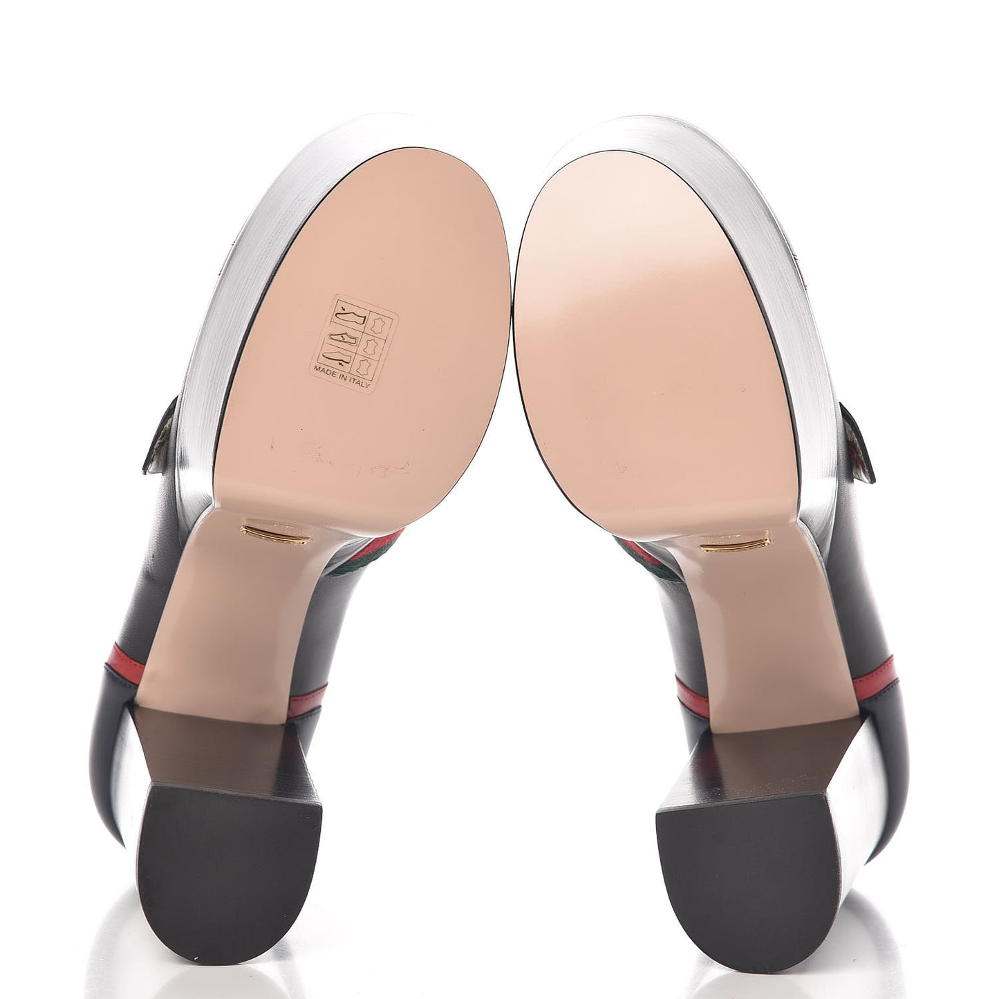 Malaga Kid Web Pearly GG Platform Loafer Pumps 40 Black Hibiscus Red Mystic White Blue
