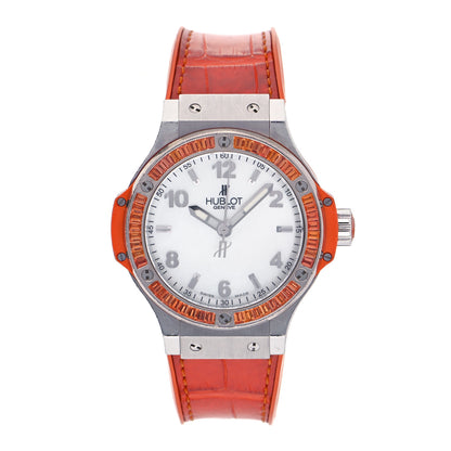 Hublot Stainless Steel Alligator Orange Sapphire 38mm Big Bang Tutti Fruitti Quartz Watch 361.SO.6010.LR.1906 1 of 4