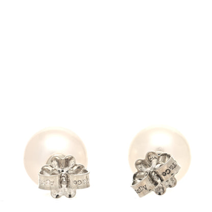 Tiffany Sterling Silver Freshwater Pearl 8-9mm Ziegfeld Earrings 3 of 4