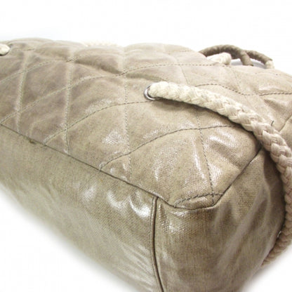 Chanel Coated Canvas Large CC Yacht Tote Beige White 5 of 12