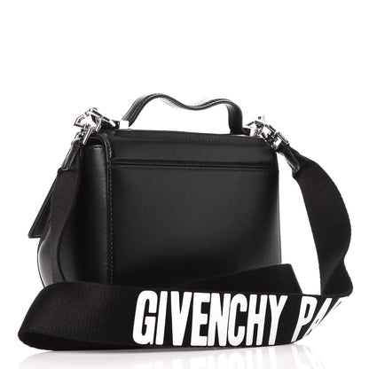 Givenchy Calfskin Mini Pandora Box Logo Strap Crossbody Bag Black 3 of 8