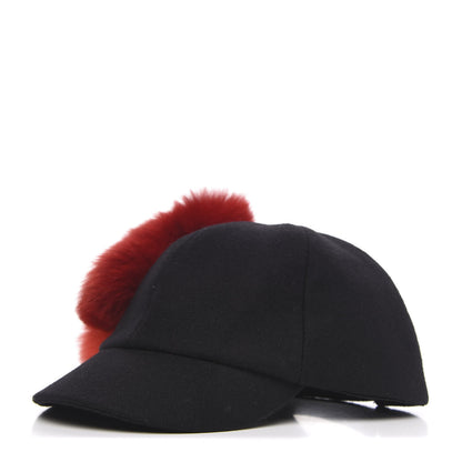 Fendi Wool Fox Fur Hat S Black Multicolor 1 of 7