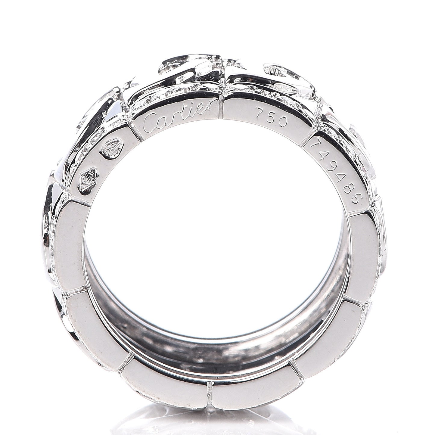 18K White Gold Diamond Entrelaces Ring 51 5.75
