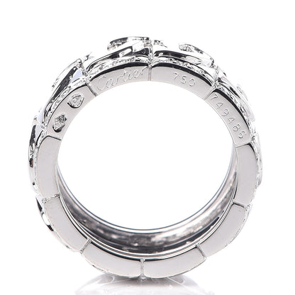 Cartier 18K White Gold Diamond Entrelaces Ring 51 5.75 4 of 5