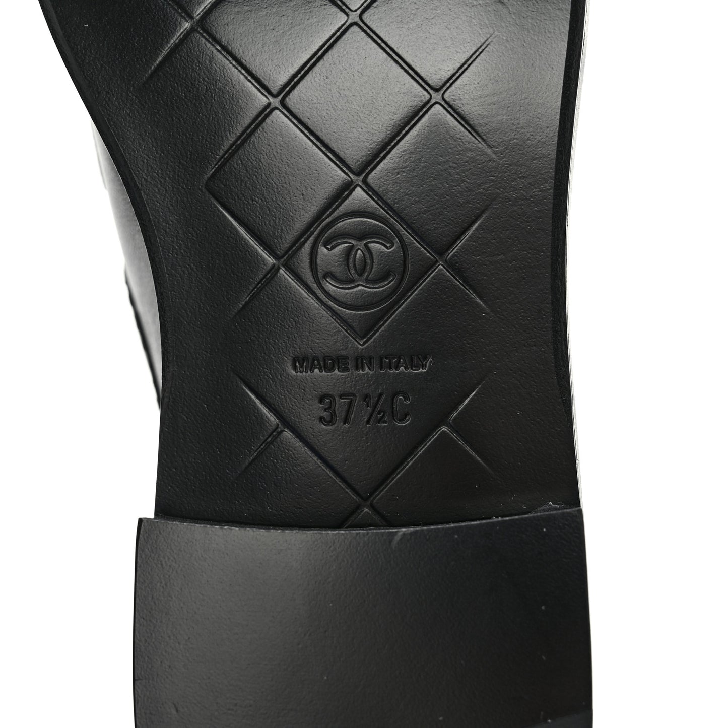 Lambskin Quilted CC Turnlock Loafers 37.5 Black