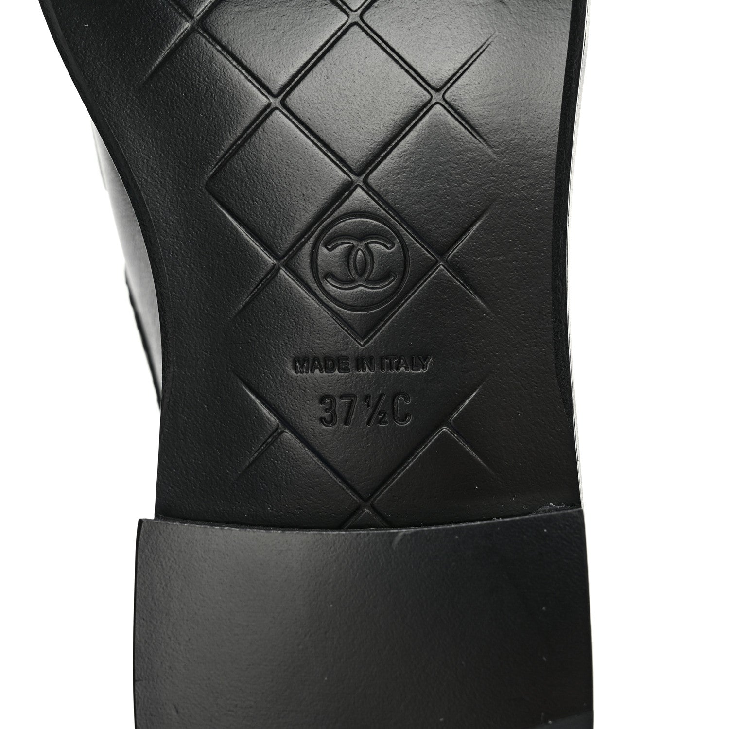 Chanel Lambskin Quilted CC Turnlock Loafers 37.5 Black 7 of 13