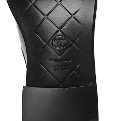 Chanel Lambskin Quilted CC Turnlock Loafers 37.5 Black 7 of 13
