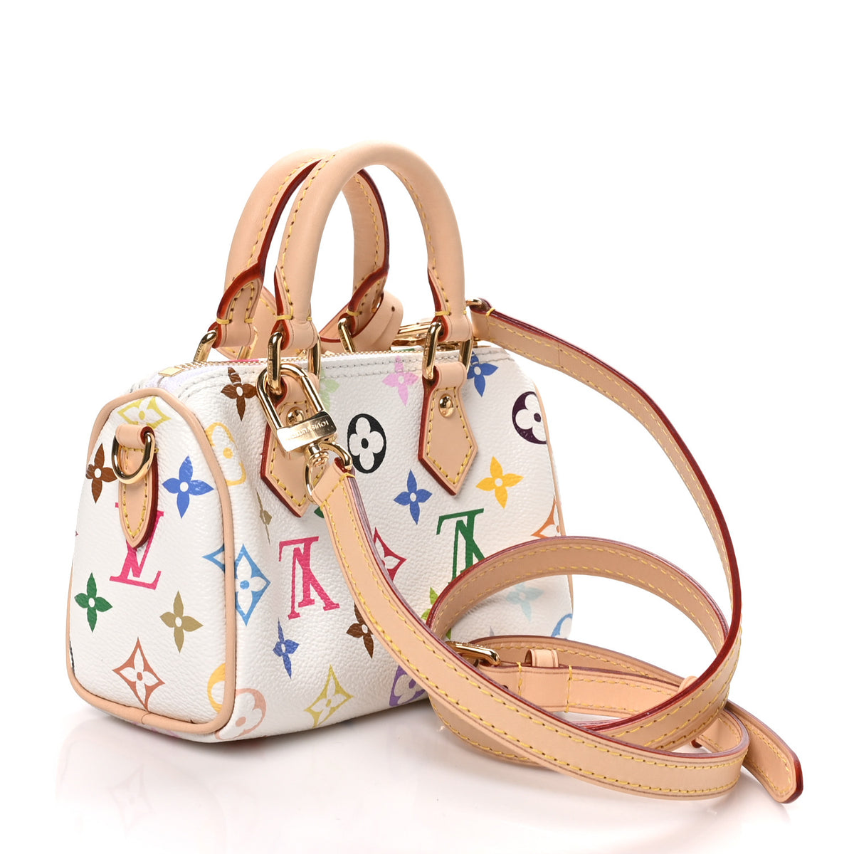 LV X TM Monogram Multicolor Nano Speedy White