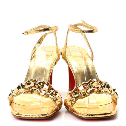 Christian Louboutin Specchio Asteroispikes 85 Sandals 36.5 Gold 3 of 9