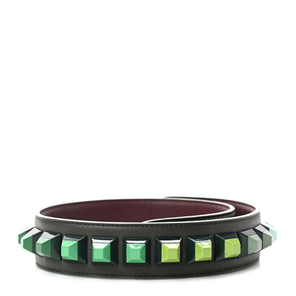 Fendi Vitello Dolce Bi-Color Degrade Studded Strap You Verde Prato Bordeaux 2 of 7