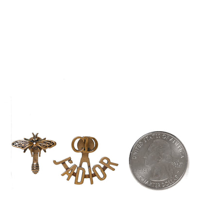 Christian Dior Metal J'Adior Earrings Aged Gold 2 of 5